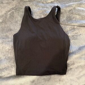 Lululemon Black Sleeveless Crop Top